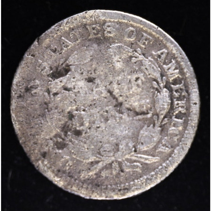 1853 Arrows Seated Liberty Half Dime 90 Percent Silver Coin Reverse