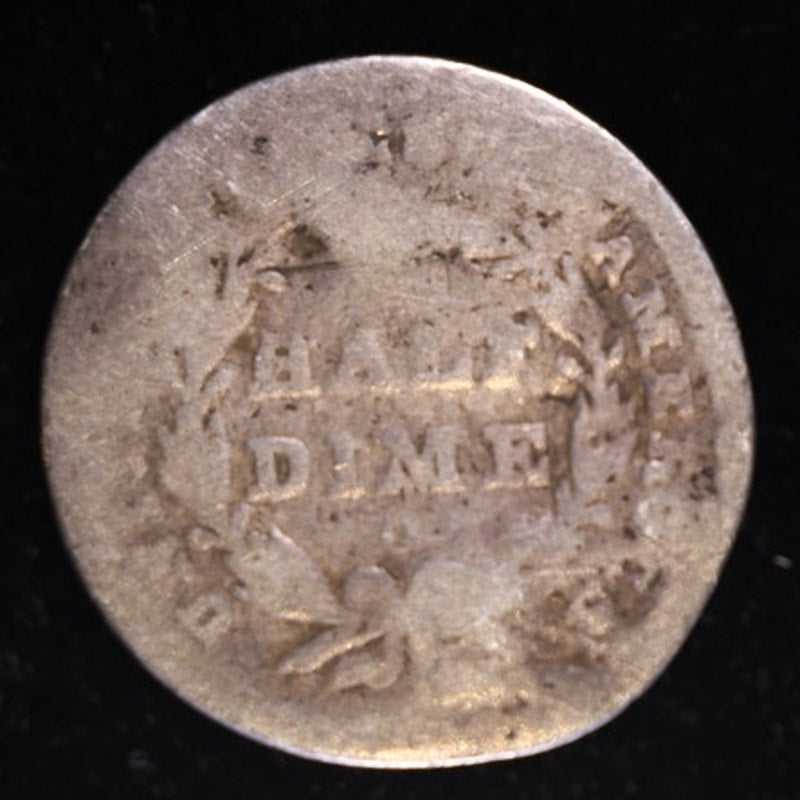 1840 O Seated Liberty Half Dime 90 Percent Silver Coin Reverse