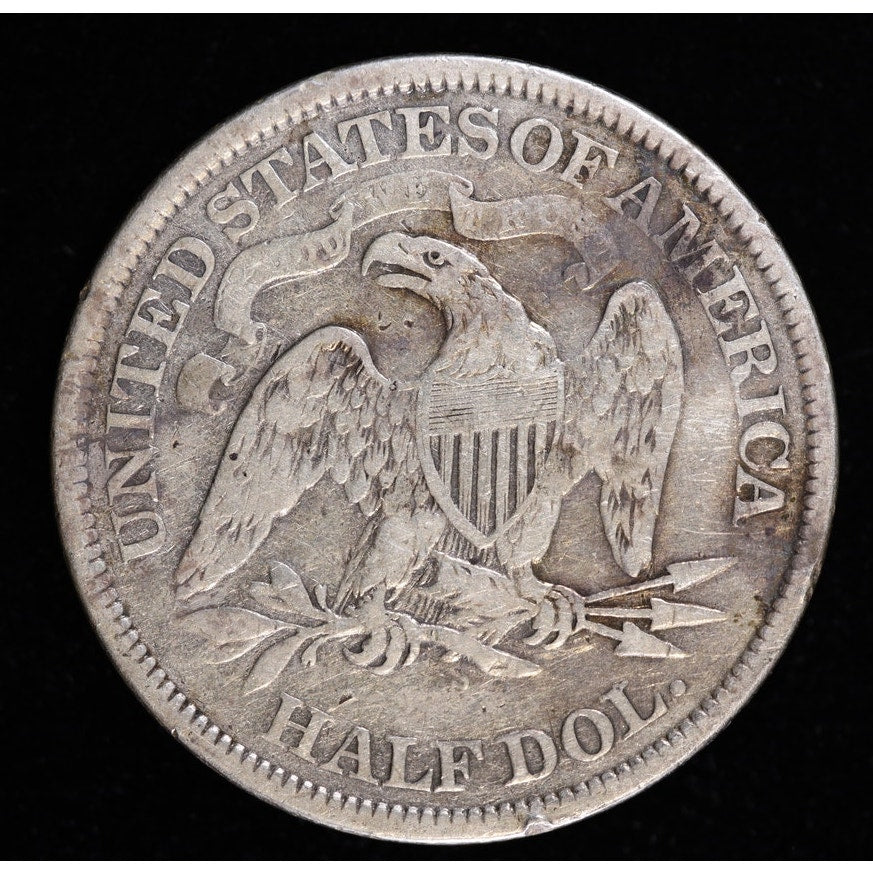 1871 Seated Liberty Half Dollar Silver 50C Coin Reverse