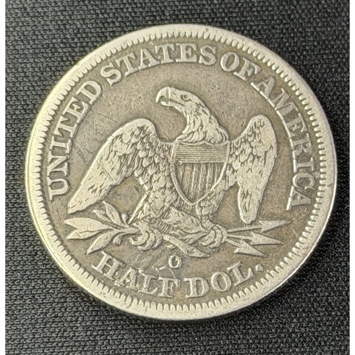 1854 O Arrows Seated Liberty Half Dollar reverse silver 50C coin