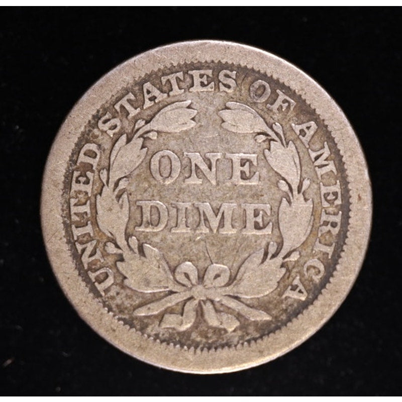 1842 Seated Liberty Dime Better Date Silver Coin Reverse