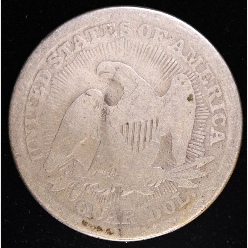 1853 Arrows and Rays Seated Liberty Quarter Silver Coin Reverse
