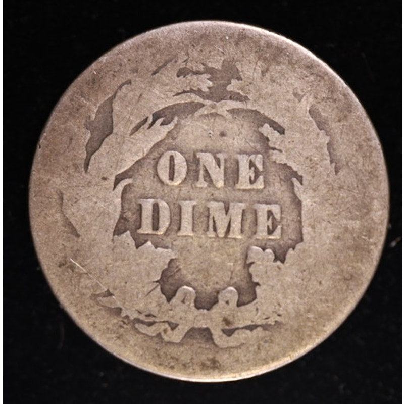 1891 Seated Liberty Dime 90 Percent Silver Coin Reverse