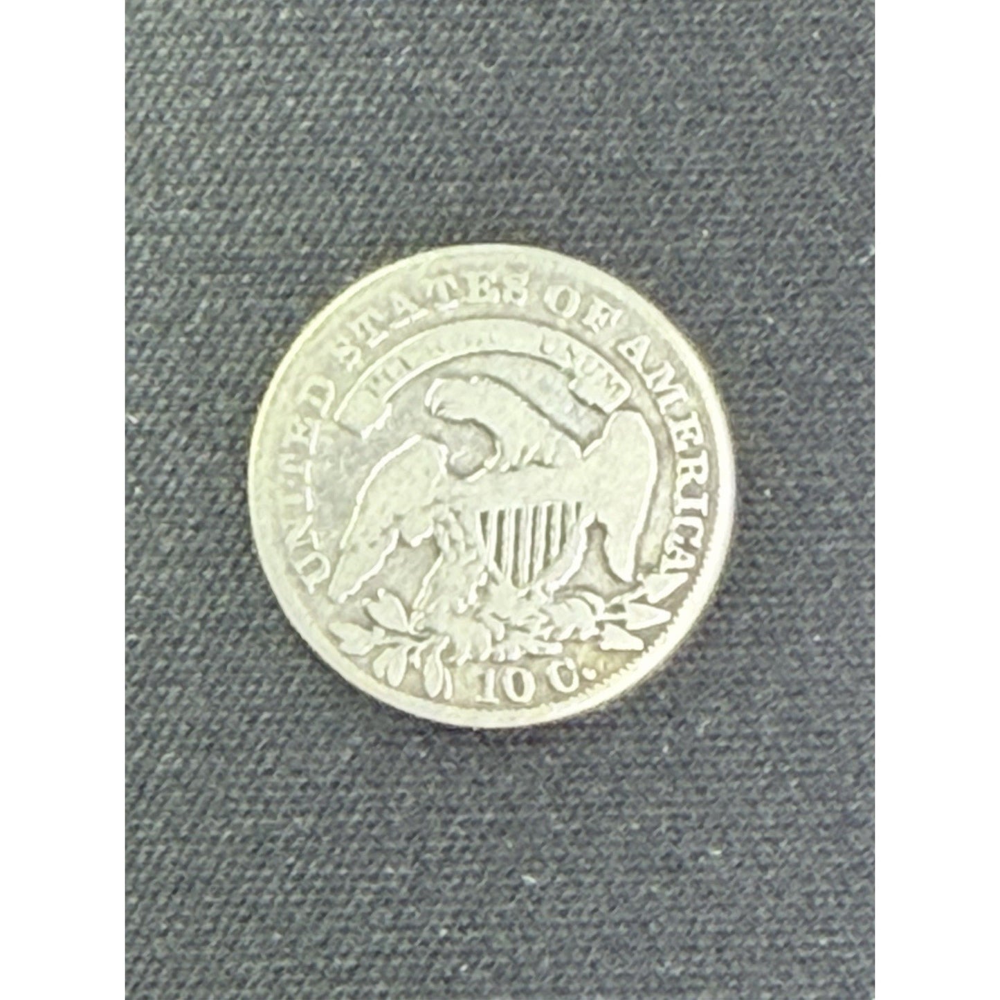 1834 Large 4 Capped Bust Dime obverse close detail