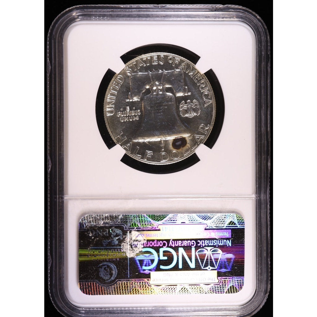 1959 Franklin Half Dollar NGC PF63 Proof 90 Percent Silver Coin Reverse
