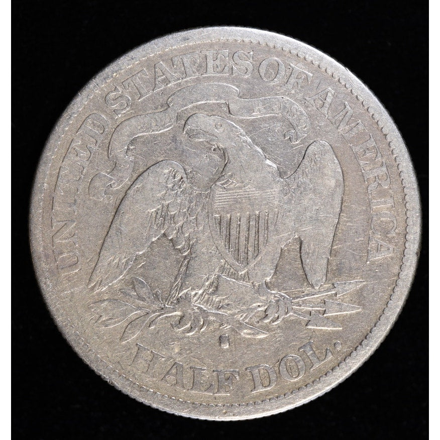 1877-S Seated Liberty Half Dollar Silver 50C Coin Reverse