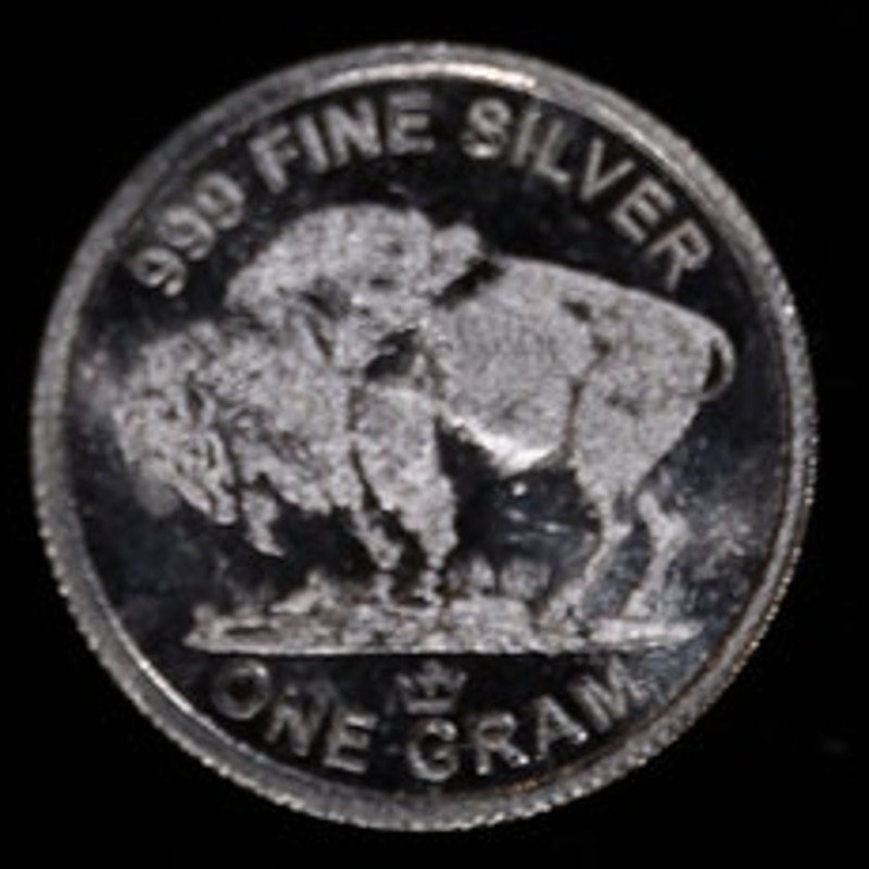Monarch Precious Metals 1 Gram .999 Fine Silver Buffalo Round