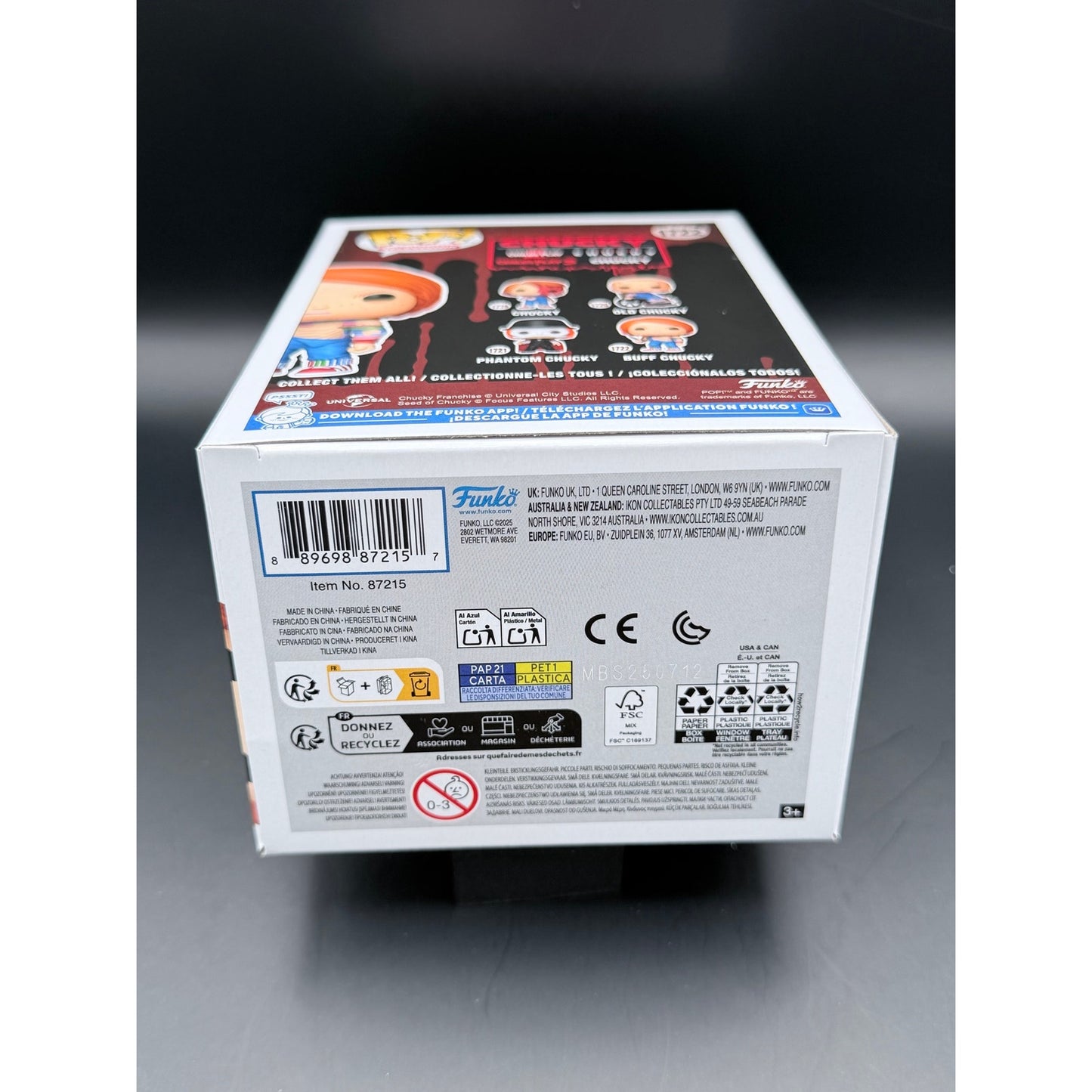 Funko Pop Buff Chucky 1722 Chucky TV Series bottom box view
