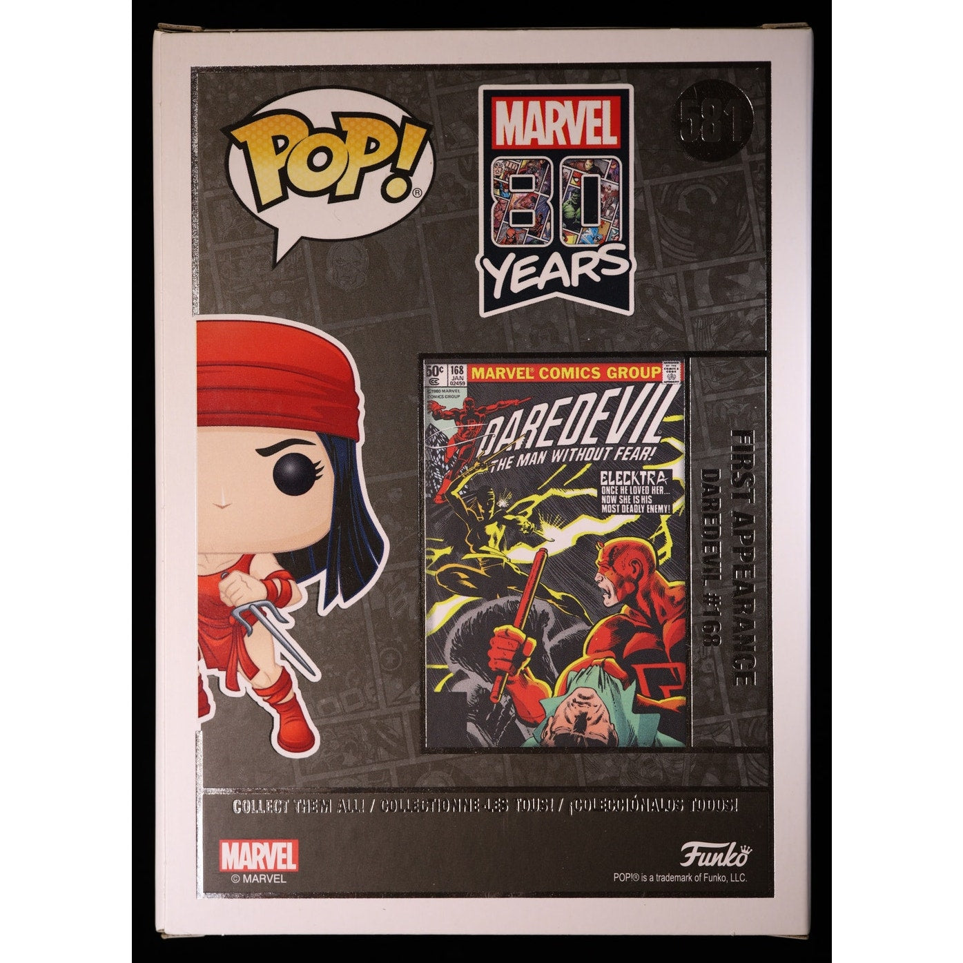 Funko Pop Marvel Elektra #581 First Appearance Marvel 80 Years