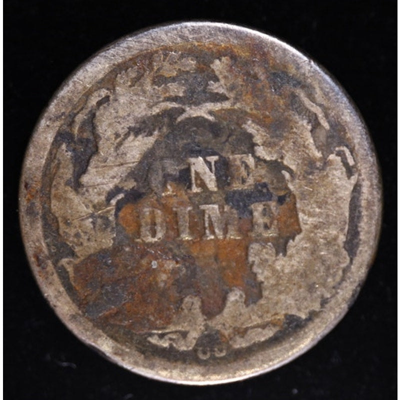1876 CC Seated Liberty Dime Carson City Silver Coin Reverse