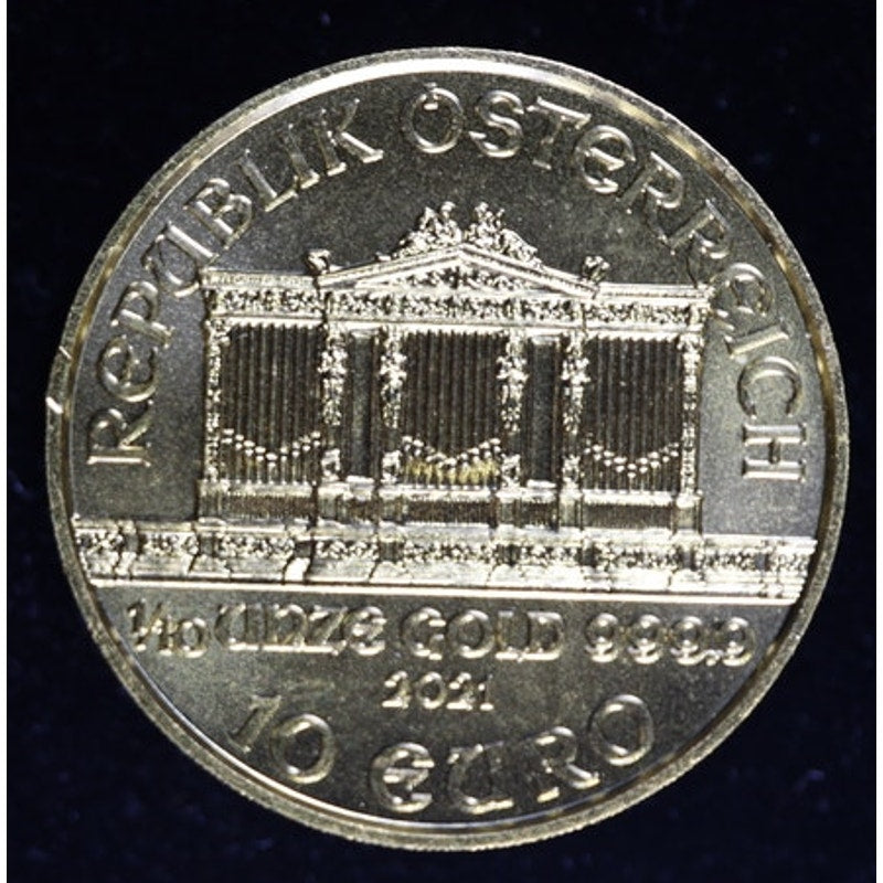 2024 Austria 1/10 oz Gold Philharmonic 10 Euro .9999 Fine Gold Coin