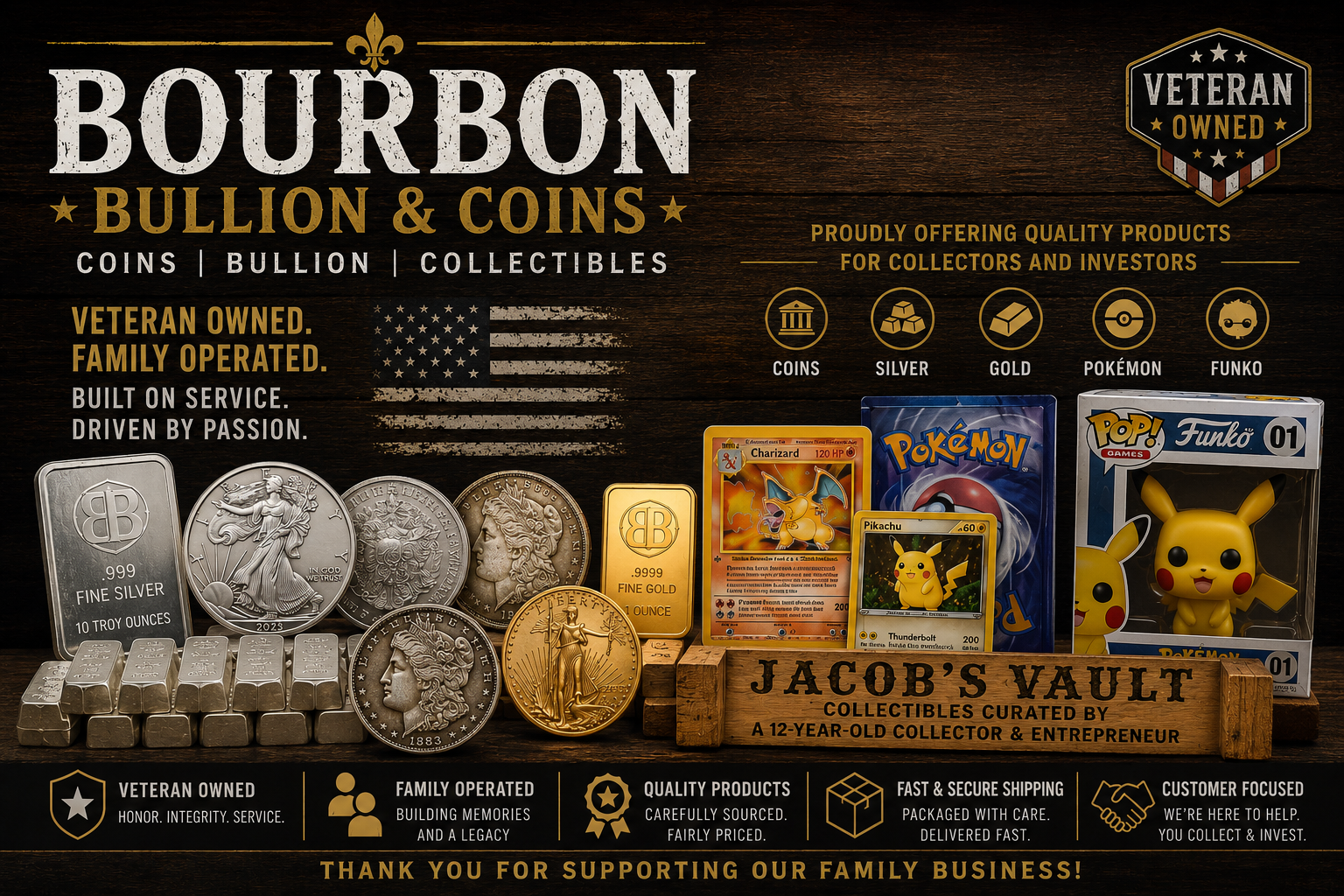 Welcome to Bourbon Bullion & Coins, Home of Jacob's Vault