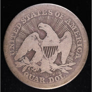 1853 Arrows Seated Liberty Quarter Reverse