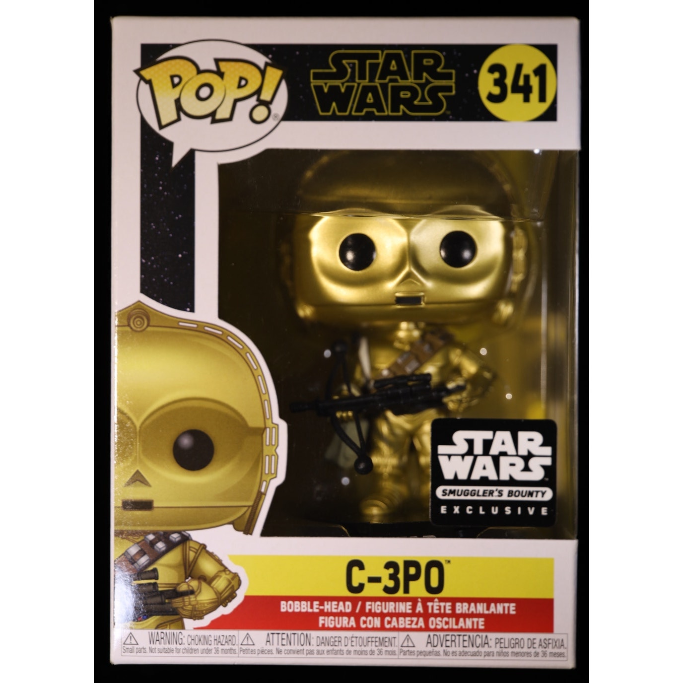 Funko Pop Star Wars C-3PO #341 Gold Chrome Smuggler's Bounty Exclusive
