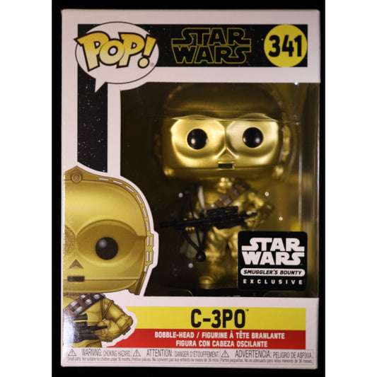 Funko Pop Star Wars C-3PO #341 Gold Chrome Smuggler's Bounty Exclusive
