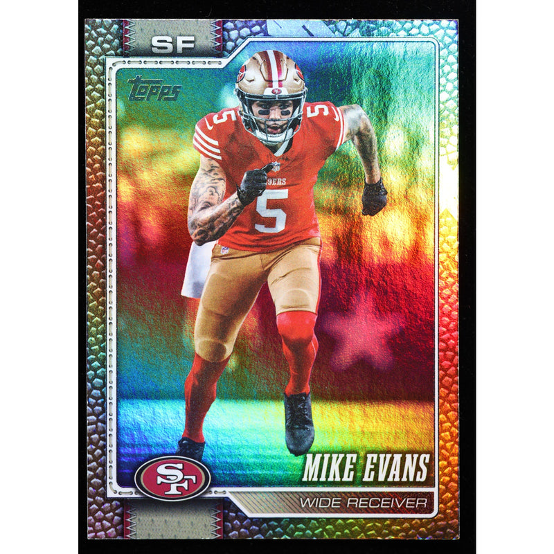 2026 Topps Flagship Mike Evans #156 Football Leather Foil front