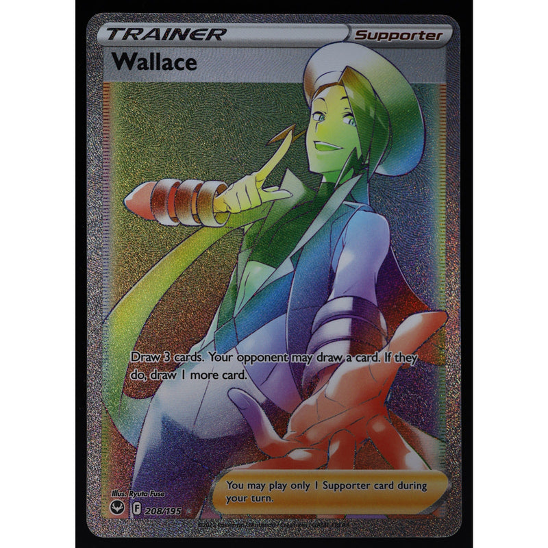 Pokemon Wallace 208/195 Silver Tempest Full Art Trainer Holo English NM