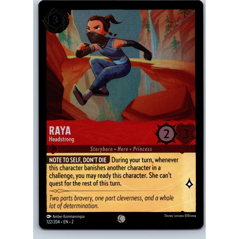 Disney Lorcana Raya - Headstrong 122/204 ROTF Common Nonfoil NM