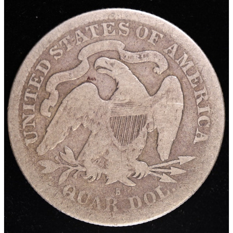 1877 Seated Liberty Quarter 90 Percent Silver Coin Reverse