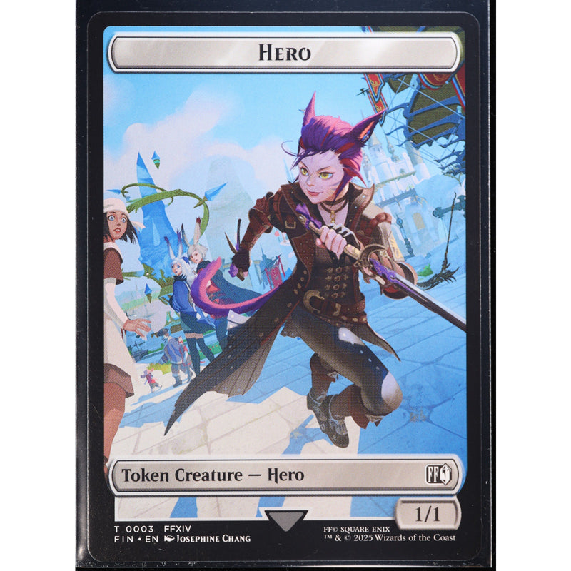 MTG Hero Knight Double Sided Token Final Fantasy Foil English NM