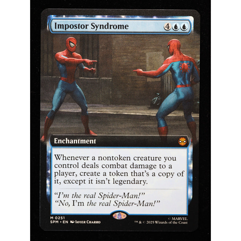 Impostor Syndrome 0251 SPM extended art Magic: The Gathering card, front view, Near Mint mythic nonfoil.