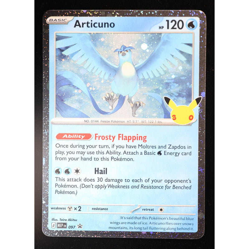 Pokemon Articuno MEP 097 30th Celebration Black Star Promo Holo English NM