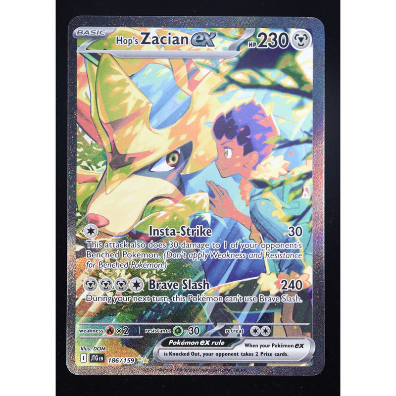 Pokemon Hop's Zacian ex 186/159 Journey Together SIR English NM