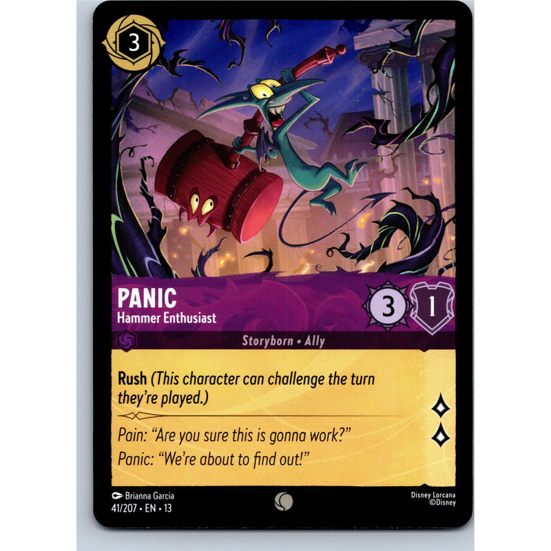 Disney Lorcana Panic - Hammer Enthusiast 41/207 AOTV Common Nonfoil NM