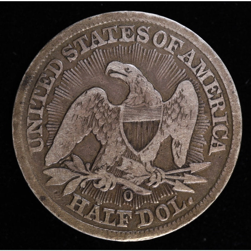 1853-O Arrows Rays Seated Liberty Half Dollar Silver Coin Reverse