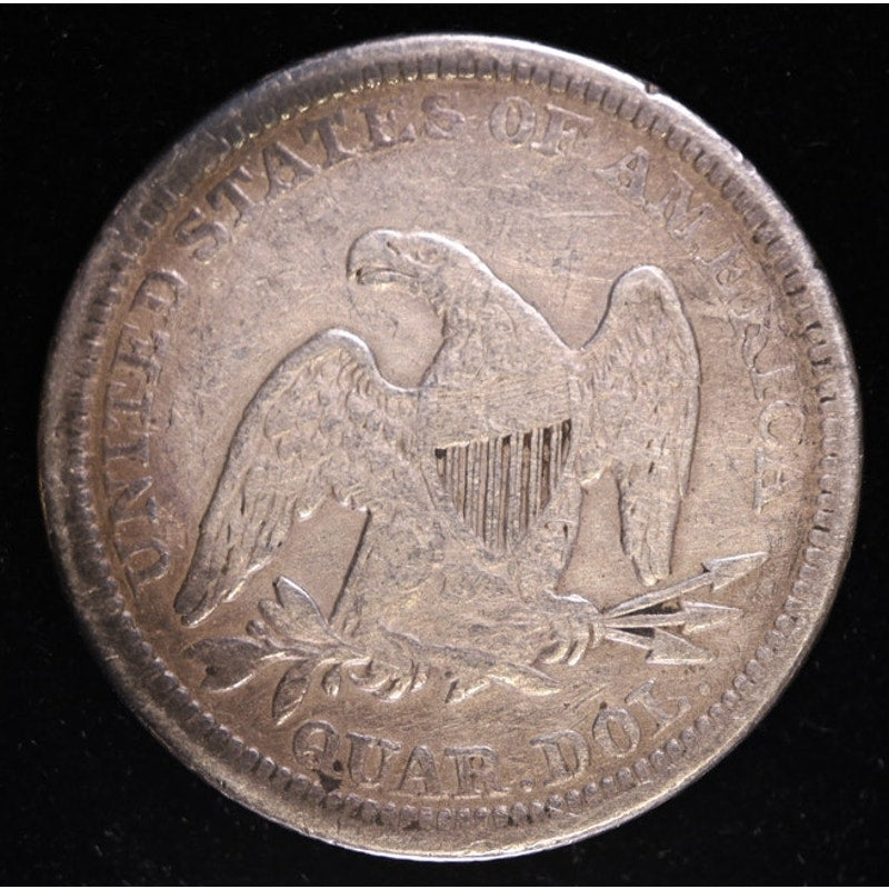 1856 Seated Liberty Quarter Silver Coin Reverse