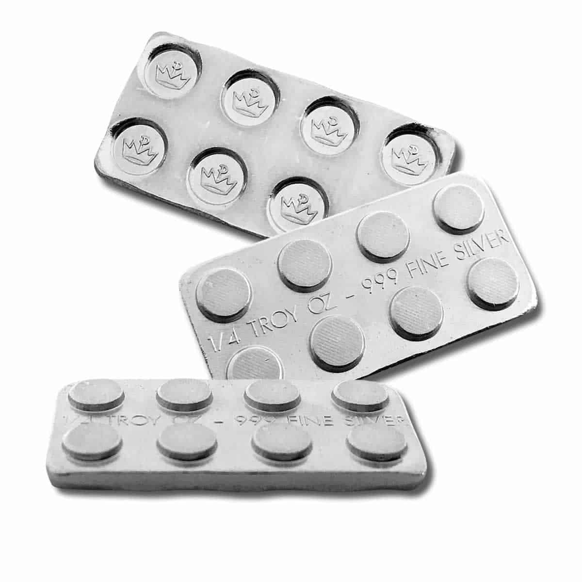 1/4 oz silver building block bar stackable fractional silver