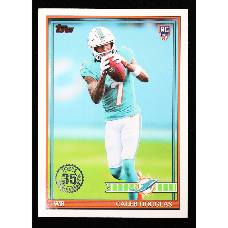 2026 Topps Flagship Caleb Douglas RC 1991 Topps 91TR-16 Football front