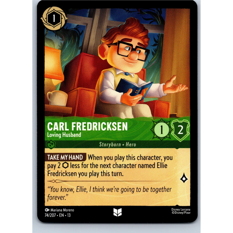 Disney Lorcana Carl Fredricksen - Loving Husband 74/207 AOTV Uncommon Nonfoil NM