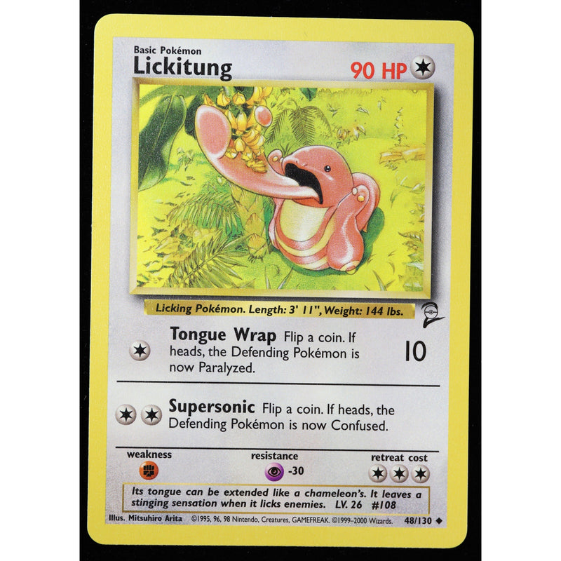 Lickitung 48/130 Base Set 2 Unlimited 2000 Pokemon WOTC Vintage LP