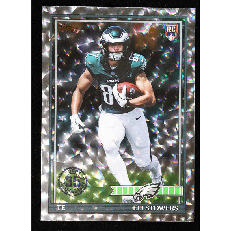 2026 Topps Flagship Eli Stowers RC Crackle Foil 91TR-39 — Near Mint