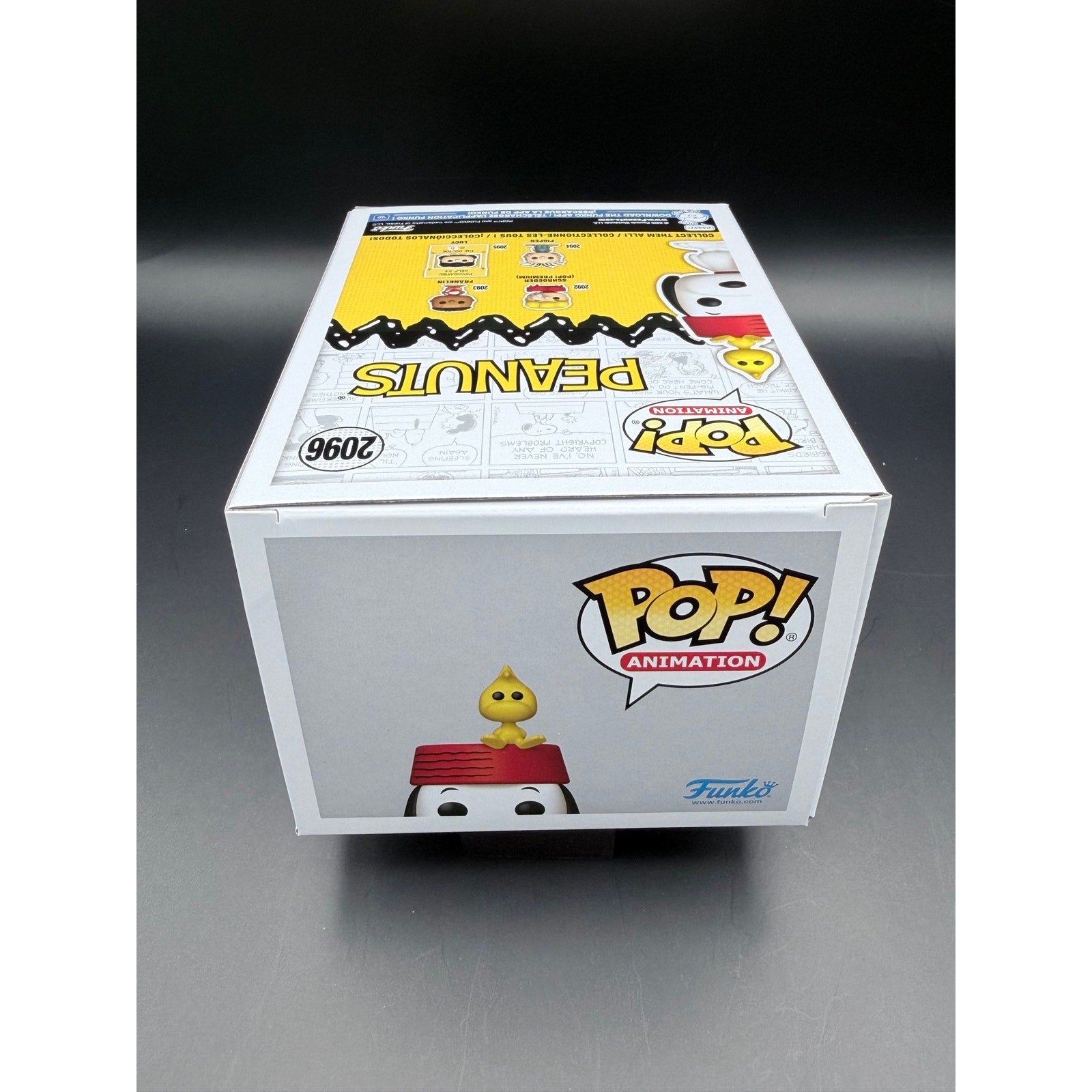 Snoopy Woodstock Funko Pop 2096 box top view