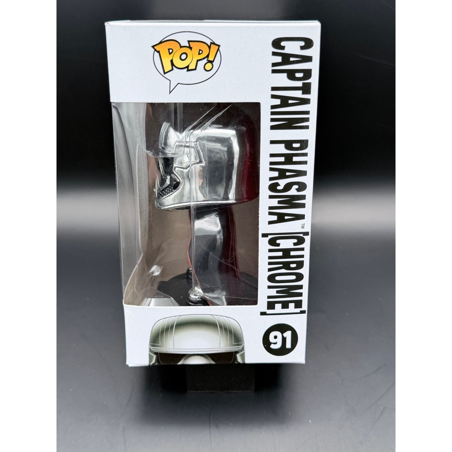 Funko Pop Captain Phasma Chrome 91 Smugglers Bounty side view