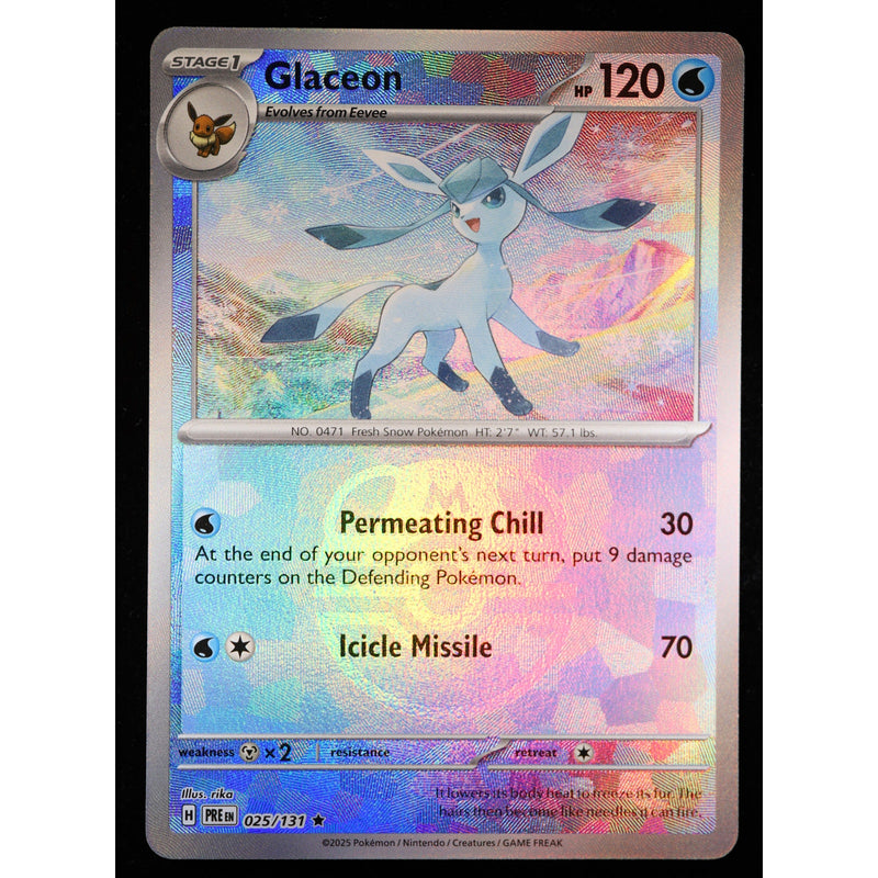 Pokémon Glaceon Master Ball Pattern 025/131 | Prismatic Evolutions