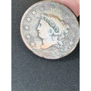 1831 Coronet Head Large Cent obverse close detail