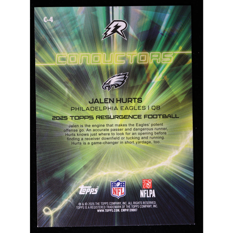 2025 Topps Resurgence Jalen Hurts Conductors C-4 — Near Mint