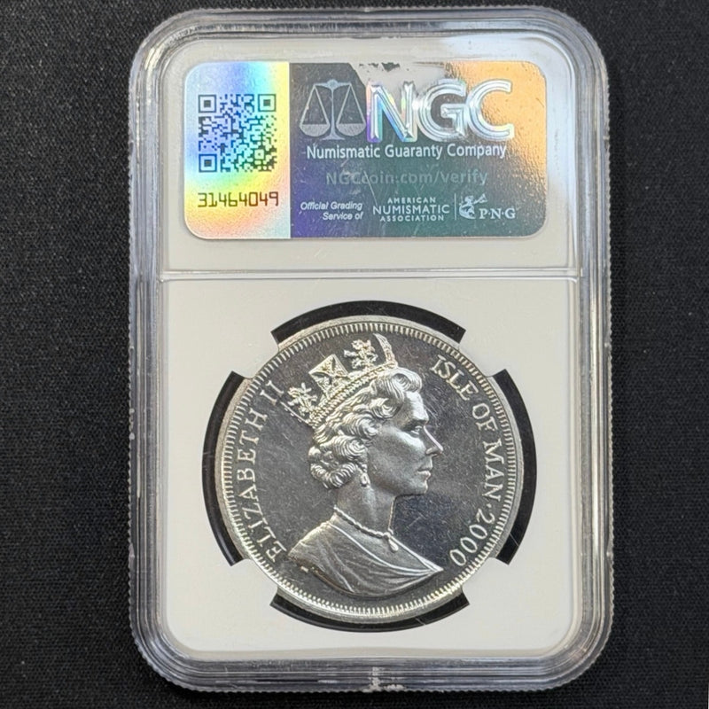 2000 Isle of Man Berlin Wall commemorative crown graded NGC MS67 copper nickel world coin Reverse