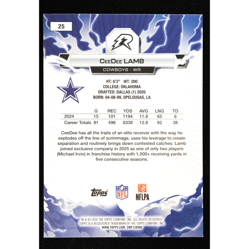 2025 Topps Resurgence CeeDee Lamb #25 Base — Near Mint