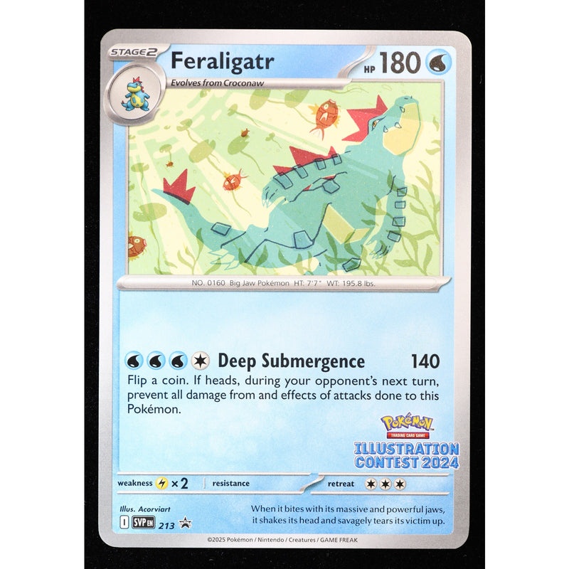 Pokemon Feraligatr SVP 213 Illustration Contest 2024 Promo Holo NM