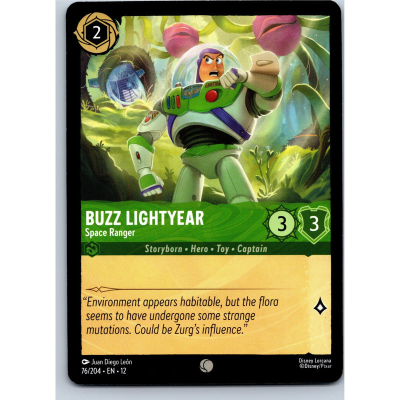 Disney Lorcana Buzz Lightyear - Space Ranger 76/204 WU Common Nonfoil NM