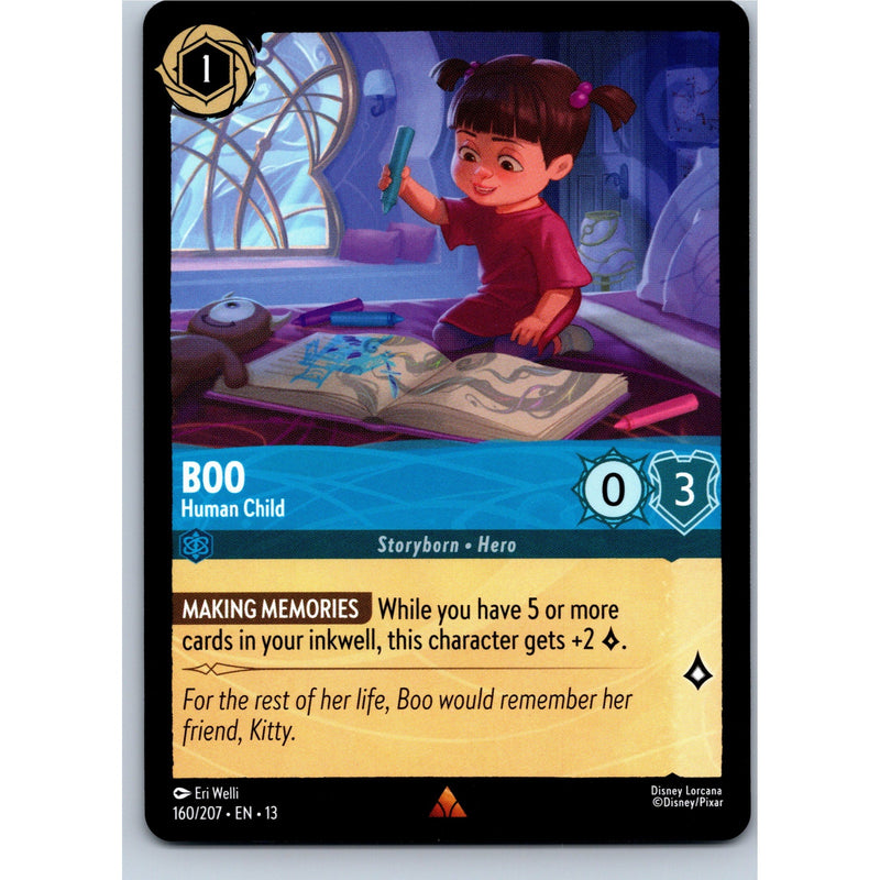 Disney Lorcana Boo - Human Child 160/207 AOTV Rare Nonfoil NM
