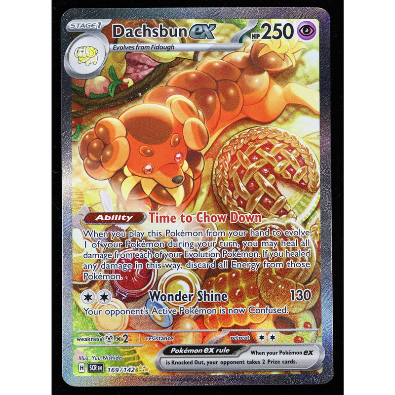 Pokemon Dachsbun ex 169/142 Stellar Crown Special Illustration Rare Holo