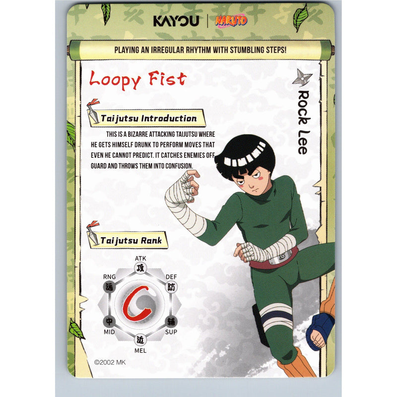 2026 Kayou Naruto Rock Lee SSR NREA02-SSR-008L3 English NM