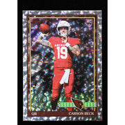 2026 Topps Flagship Carson Beck RC 1991 Topps 91TR-5 Crackle Foil front