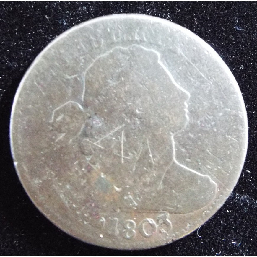 1803 Draped Bust Large Cent obverse early U.S. copper coin
