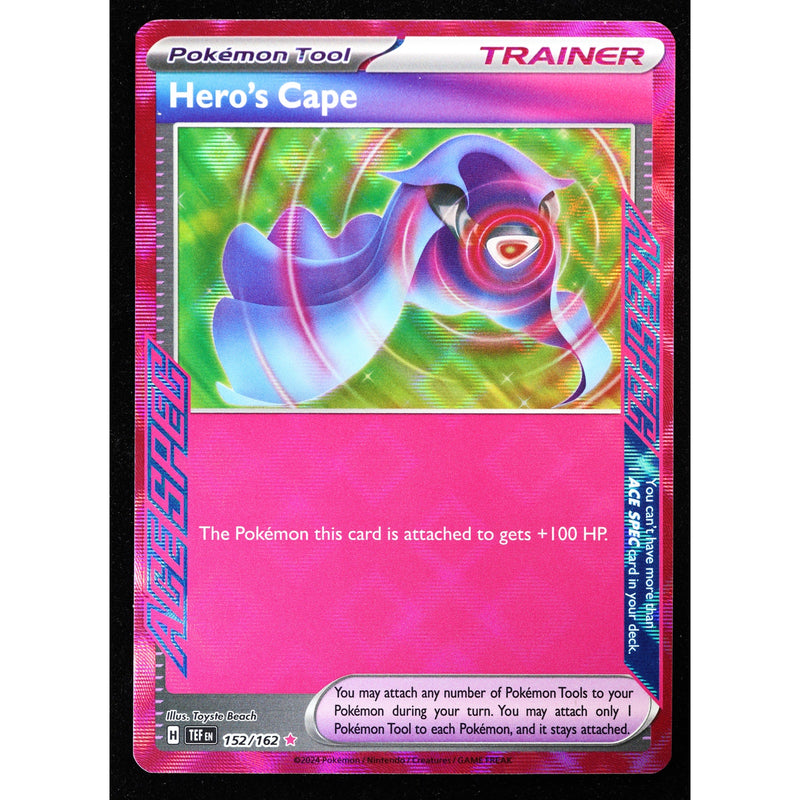 Pokemon Hero's Cape 152/162 Temporal Forces ACE SPEC Holo NM